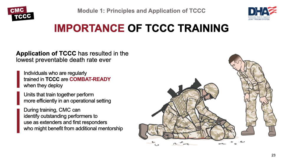 Module 1: Principles And Application Of Tactical Combat Casualty Care 