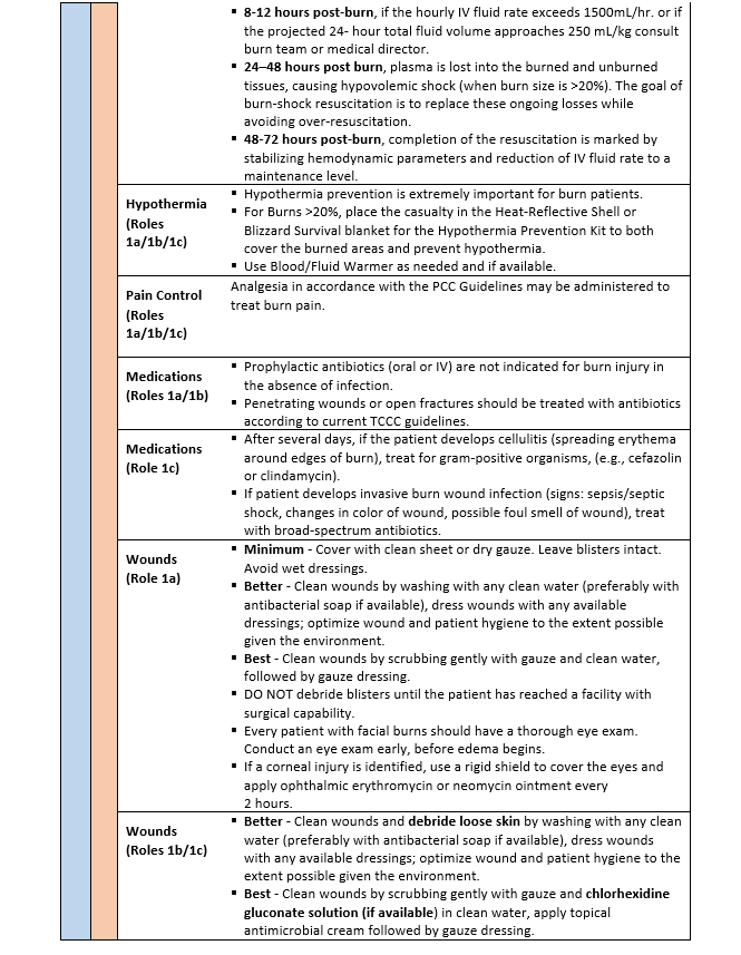 Prolonged Casualty Care Guidelines