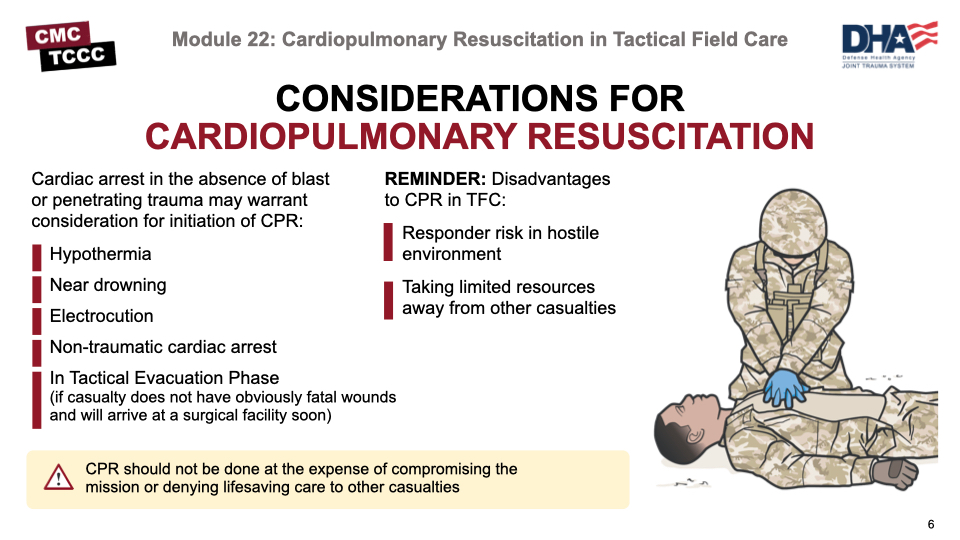 Module 22: Cardiopulmonary Resuscitation in Tactical Field Care