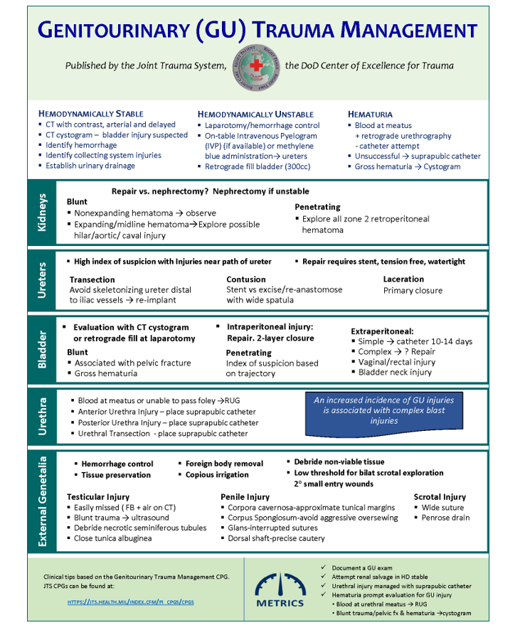 Genitourinary (GU) Injury Trauma Management